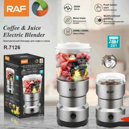 raf mini electric grinder 2 in 1 r 7126 stainless steel imported 300w