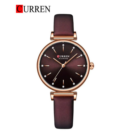 curren women's leather straps watch